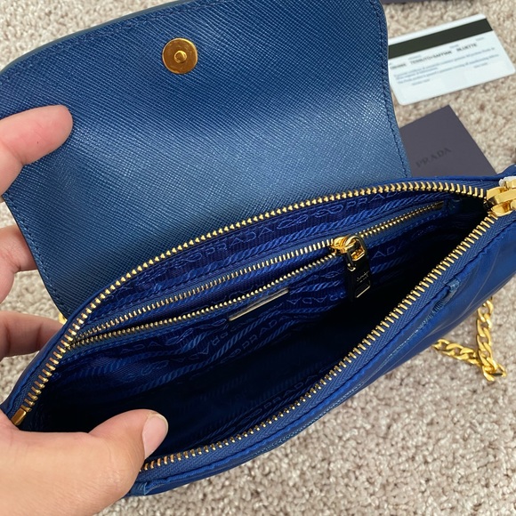 BNWT Authentic Prada Nylon Tessuto Chain Crossbody - Picture 5 of 7